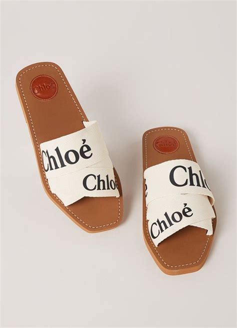 chloe slippers bijenkorf